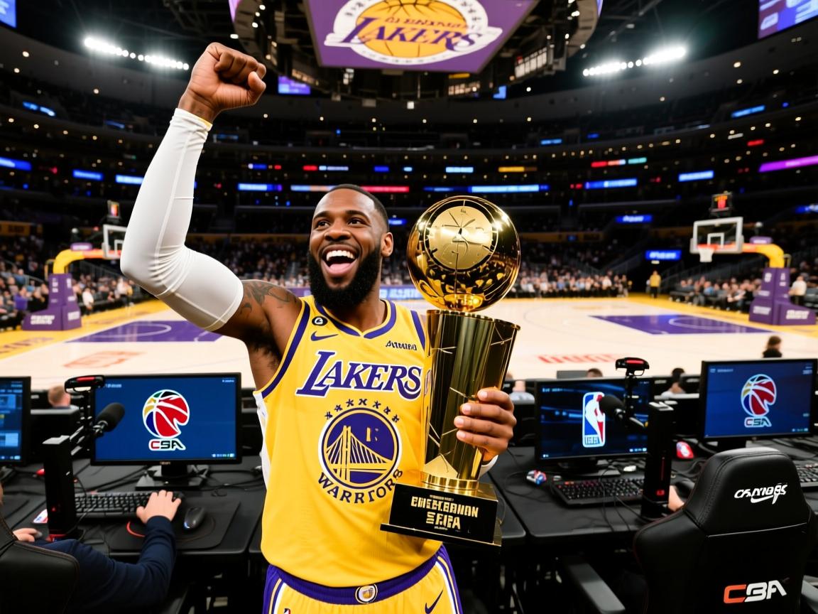 湖人主场大胜勇士，获得西部冠军  第2张